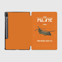 Thumbnail for Boeing CH-47F Chinook design on orange samsung tablet tablet case