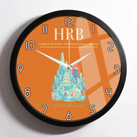 Thumbnail for Harbin Taiping International Airport (HRB) design on orange framed wall clock