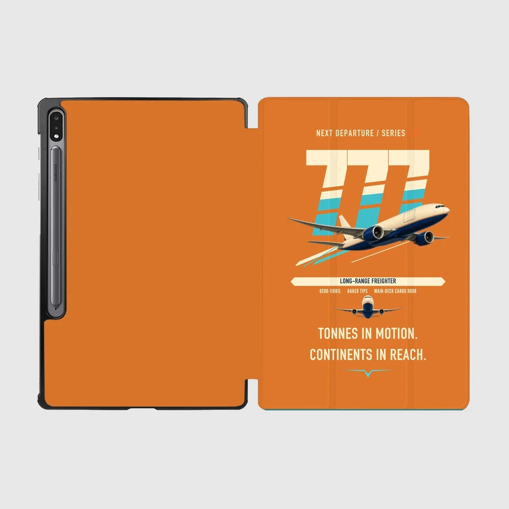 Boeing 777F design on orange samsung tablet tablet case