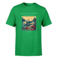 Thumbnail for VINTAGE G4195 - The Float Dock Morning - Premium T-Shirt design on green premium t shirt