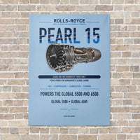 Thumbnail for PEARL 15 vertical canvas print - no frame - light blue background