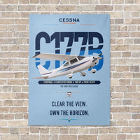 Thumbnail for Cessna 177B Cardinal vertical canvas print - no frame - light blue background