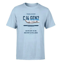 Thumbnail for Cessna Citation CJ4 Gen2 design on light blue double-side t-shirt, single-side print