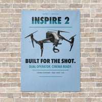 Thumbnail for DJI Inspire 2 vertical canvas print - no frame - light blue background
