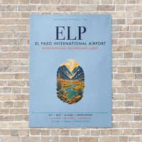 Thumbnail for El Paso International Airport ELP vertical canvas print - no frame - light blue background