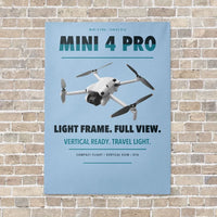 Thumbnail for DJI Mini 4 Pro vertical canvas print - no frame - light blue background