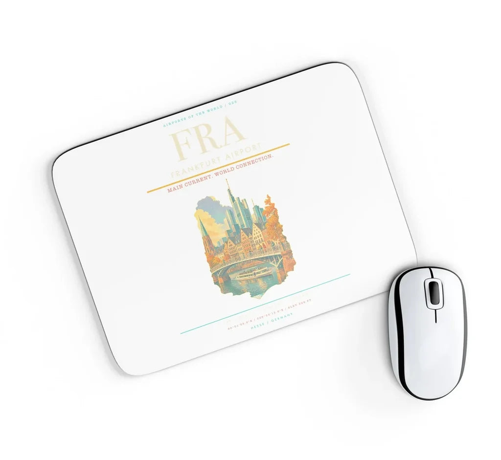Frankfurt Airport FRA Mouse-Pad Rectangle - White