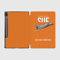 Thumbnail for Dassault Super Étendard design on orange samsung tablet tablet case
