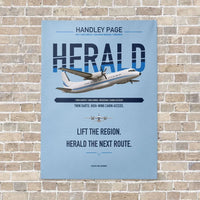 Thumbnail for Handley Page HPR.7 Dart Herald vertical canvas print - no frame - light blue background