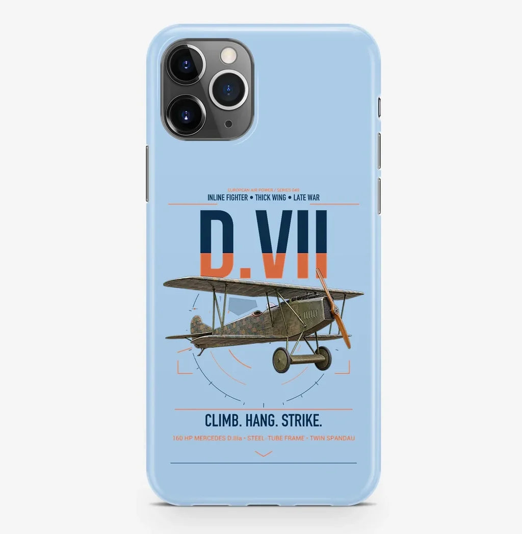 Fokker D.VII design on light blue magsafe iphone case, for iPhone Pro Max