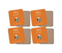 Thumbnail for Sarasota Bradenton International Airport (SRQ) design on orange 4 pieces set coaster