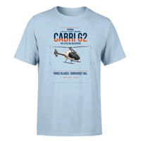 Thumbnail for Guimbal Cabri G2 design on light blue t-shirt, single-side print