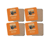 Thumbnail for Embraer ERJ145 design on orange 4 pieces set coaster