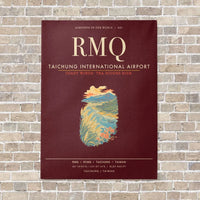 Thumbnail for Taichung International Airport RMQ - Canvas Framed - Dark Red