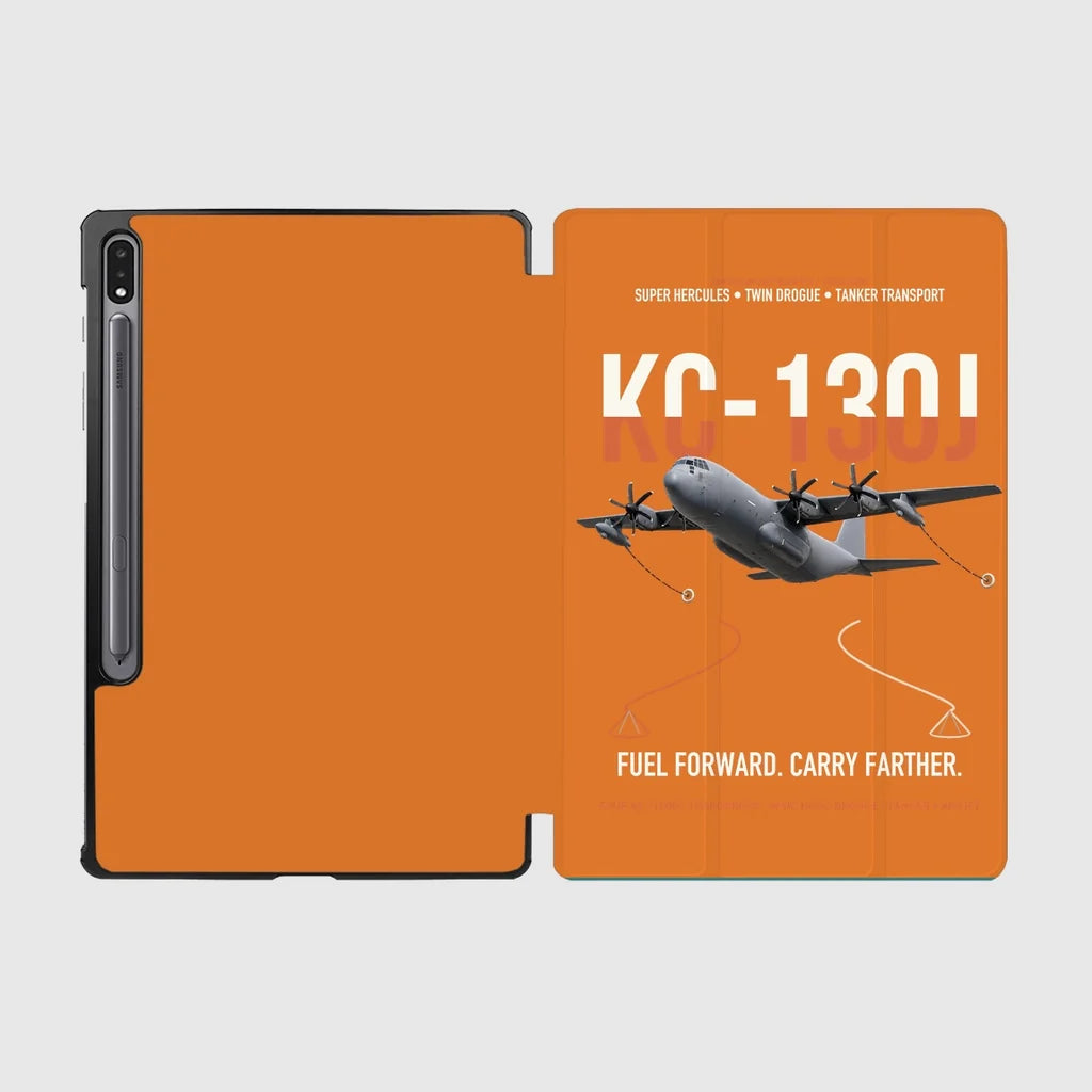KC-130J SUPER HERCULES design on orange samsung tablet tablet case
