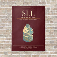 Thumbnail for Salalah Airport SLL - Canvas Framed - Dark Red