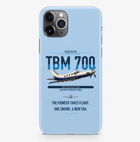 Thumbnail for Socata TBM 700 design on light blue magsafe iphone case, for iPhone Pro Max