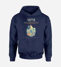 Thumbnail for Maputo International Airport (MPM) design on navy blue hoodie single-side print