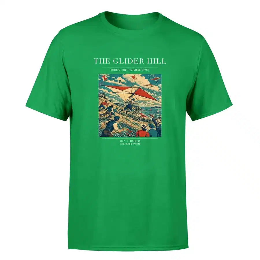 VINTAGE G4013 - The Glider Hill - Premium T-Shirt design on green premium t shirt