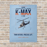 Thumbnail for Kaman K-1200 K-MAX vertical canvas print - no frame - light blue background