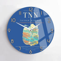 Thumbnail for Tainan Airport TNN Wall-Clock No-Frame - Blue