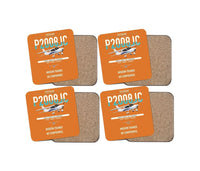 Thumbnail for Tecnam P2008JC NG design on orange 4 pieces set coaster