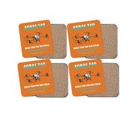 Thumbnail for DJI Agras T40 design on orange 4 pieces set coaster