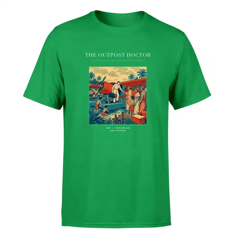 VINTAGE G4197 - The Outpost Doctor - Premium T-Shirt design on green premium t shirt