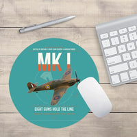 Thumbnail for Hawker Hurricane Mk I design on turquoise round mouse pad