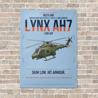 Thumbnail for Westland Lynx AH7 vertical canvas print - no frame - light blue background