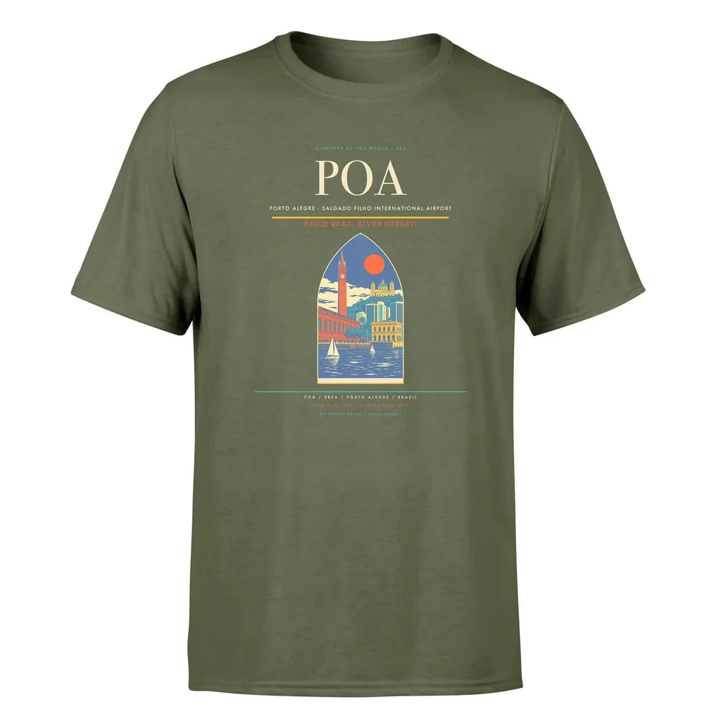 Porto Alegre Airport (POA) Premium T-Shirt Green Army