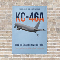 Thumbnail for KC-46A PEGASUS vertical canvas print - no frame - light blue background