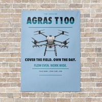 Thumbnail for DJI Agras T100 vertical canvas print - no frame - light blue background