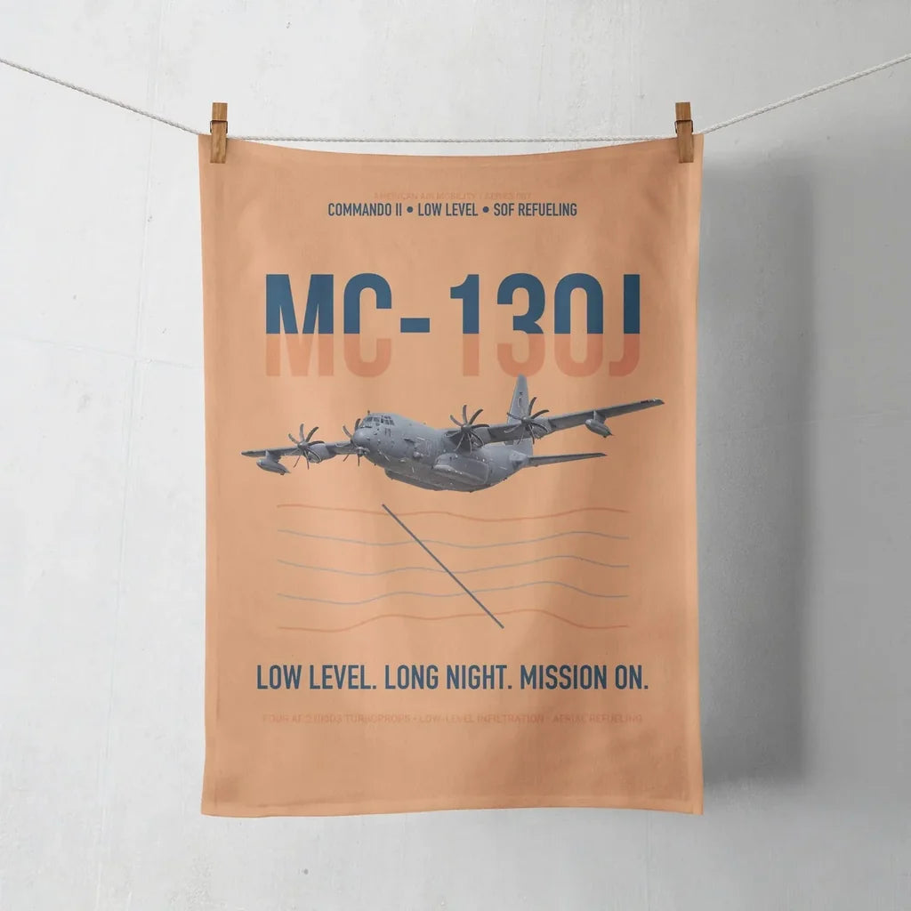 MC-130J COMMANDO II design on orange towel