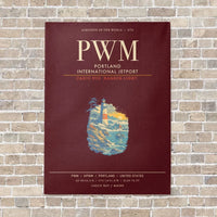 Thumbnail for Portland International Jetport PWM - Canvas Framed - Dark Red