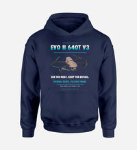 Thumbnail for Autel EVO II Dual 640T V3 design on navy blue hoodie single side