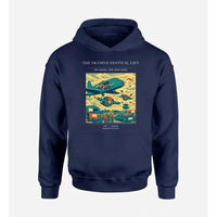 Thumbnail for VINTAGE G4471 - The Skydive Festival Lift - Premium Hoodie design on navyblue premium