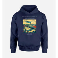 Thumbnail for VINTAGE G4201 - The Checkerboard Fields - Premium Hoodie design on navyblue premium