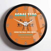 Thumbnail for DJI Agras T100 design on orange framed wall clock