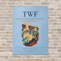 Thumbnail for Magic Valley Regional Airport TWF — Twin Falls vertical canvas print - no frame - light blue background