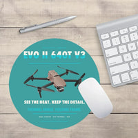 Thumbnail for Autel EVO II Dual 640T V3 design on turquoise round mouse pad