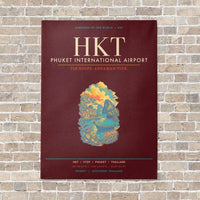 Thumbnail for Phuket International Airport HKT - Canvas Framed - Dark Red