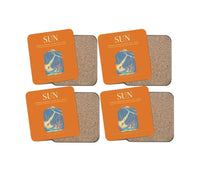 Thumbnail for Friedman Memorial Airport (SUN) design on orange 4 pieces set coaster