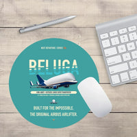 Thumbnail for Airbus A300-600ST BelugaST design on turquoise round mouse pad