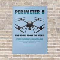 Thumbnail for Skyfront Perimeter 8 vertical canvas print - no frame - light blue background