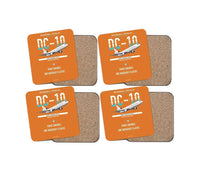 Thumbnail for McDonnell Douglas DC-10 design on orange 4 pieces set coaster