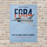 Thumbnail for Eurofighter Typhoon FGR4 vertical canvas print - no frame - light blue background
