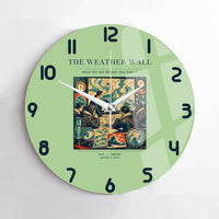 Thumbnail for VINTAGE G4141 - The Weather Wall - Designed Wall Clocks design on lightgreen no-frame