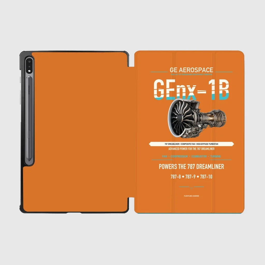 GEnx-1B design on orange samsung tablet tablet case