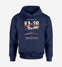 Thumbnail for KA-3B Skywarrior design on navy blue double-side hoodie, single-side print